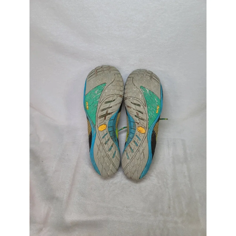 Merrell Pace Glove 2 Barefoot Shoes Minimalist Womens 9 Trail Running Lemon Teal